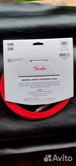Кабель гитарный Fender оригинал 3 м