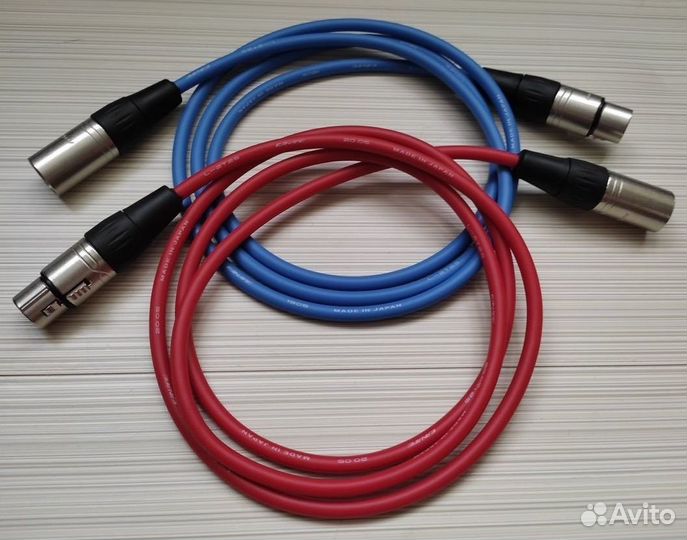 Пара микрофонных балансных шнуров Canare XLR-XLR