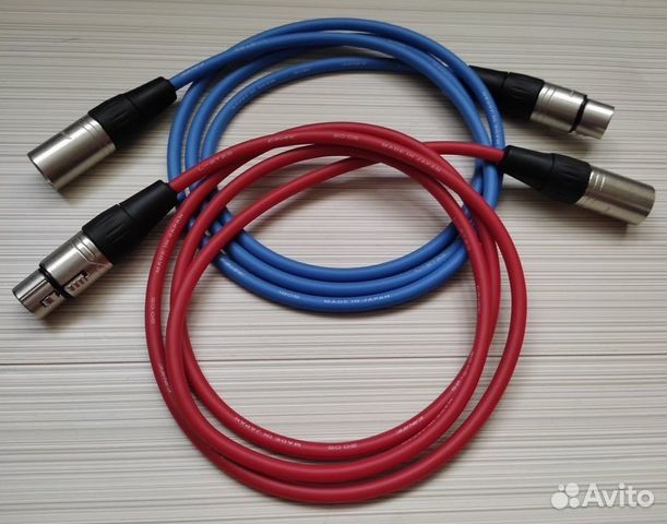 Пара микрофонных балансных шнуров Canare XLR-XLR