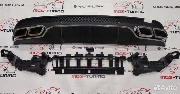 Задний диффузор и насадки C63 C-Class AMG W205