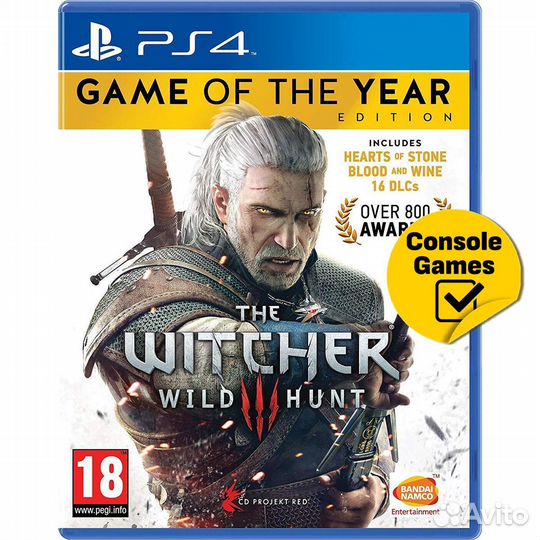 PS4 Ведьмак 3: Дикая Охота Игра года Новый