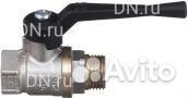 Кран шаровой баз 11б27п1 А31 1/2 Ду15 Ру40 полнопроходной, двухходовой, латунь никелированная, уплот