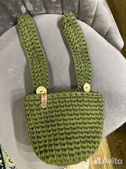 Корзина вязаная подвесная