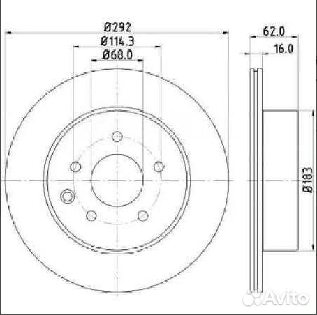 Диск тормозной задний