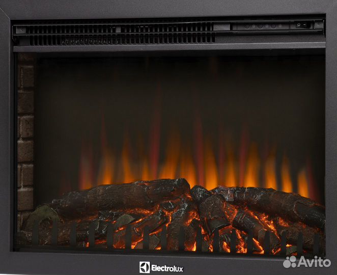 Электрокамин с широким очагом 2D Electrolux EFP/P-2520LS N с порталом Firelight Stretto 25 белый
