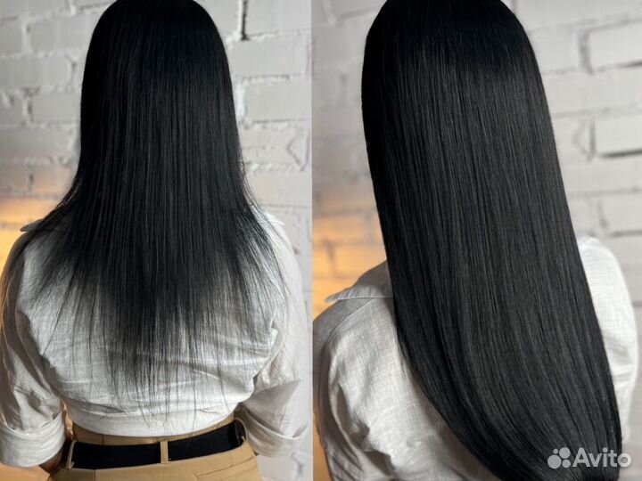 Волосы для наращивания 60 см черные