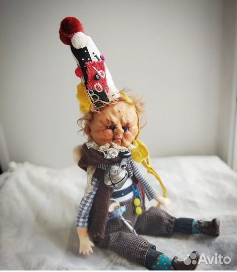 Интерьерная кукла ручной работы Боббин