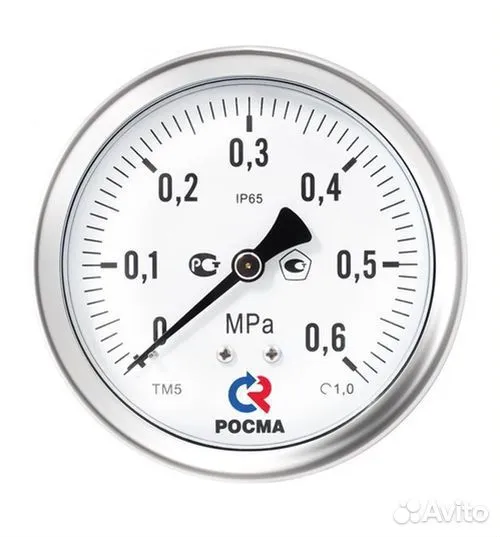 Манометр Росма тм-521тэ (0-10MPa) G1/2 1.0 коррози