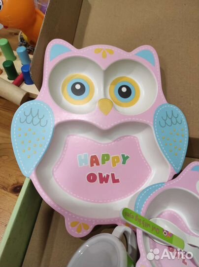 Новая детская посуда бамбук