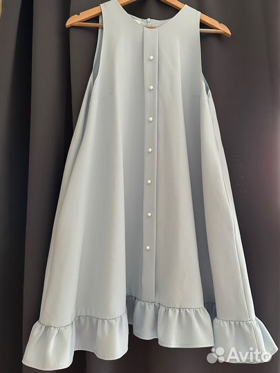 Платье голубое 42-44
