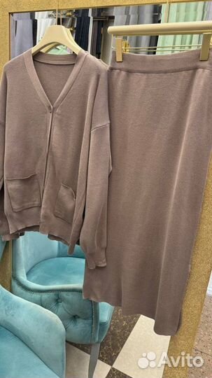 Костюм женский двойка с юбкой трикотаж