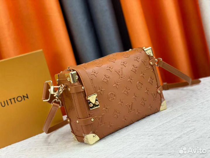 Сумка сундук Louis Vuitton натуральная кожа