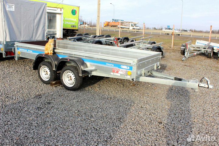 Прицеп бортовой двухосный усиленный старт-2 C3515