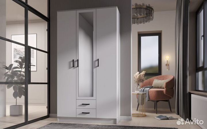 Шкаф Трио Белый