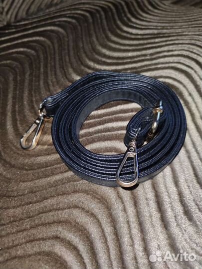 Ремень сумки 138 см с карабинами черный