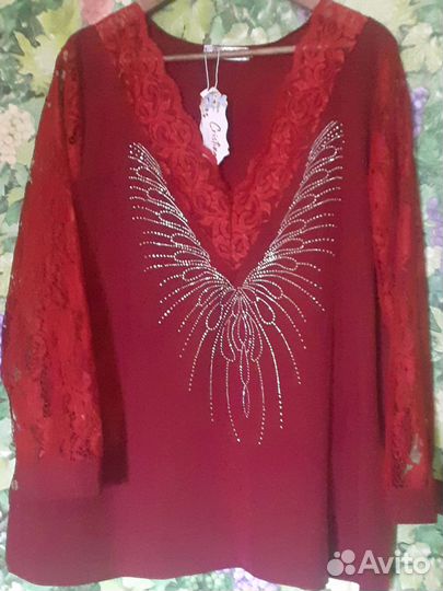 Блузки, платья размер 56