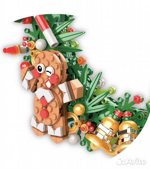 Лего новогодний венок