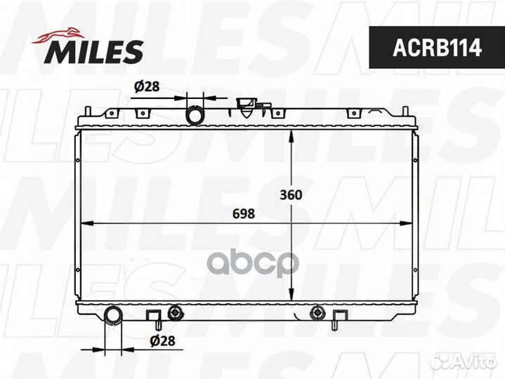 Радиатор (паяный) nissan almera/primera 1.5-1.8