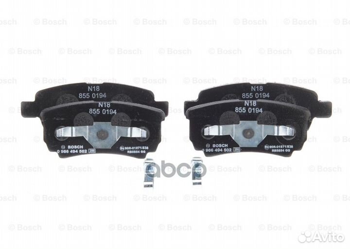 Колодки тормозные 0986494502 Bosch