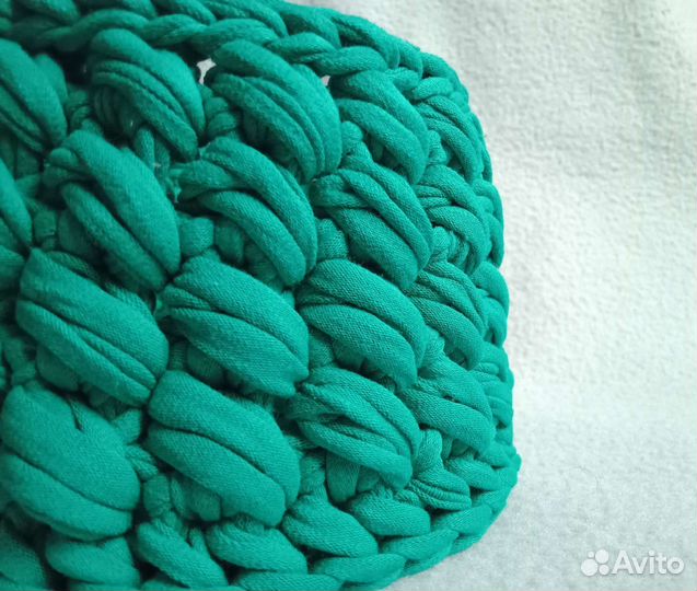 Корзинка из трикотажной пряжи