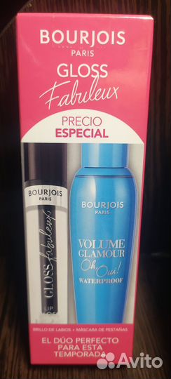 Набор косметики bourjois (тушь и блеск)