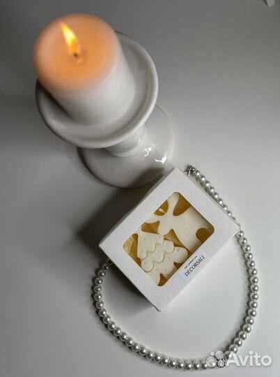 Свечи ручной работы новогодний набор