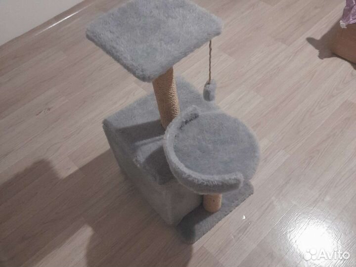 Когтеточка домик для кошки с когтеточками