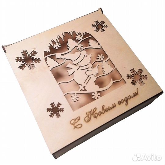 Подарочная Новогодняя коробка 29*29*9см, Новый Год