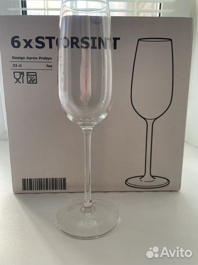 Бокалы для шампанского IKEA storsint