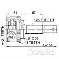 ШРУС наружный 21x55x25 (nissan almera N16 (UKP) 20