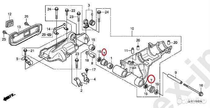 Втулка сайлентблока гироскопа Honda 52109-GAG-751