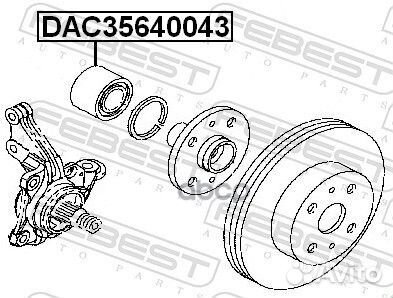 Подшипник ступицы DAC35640043 DAC35640043 Febest