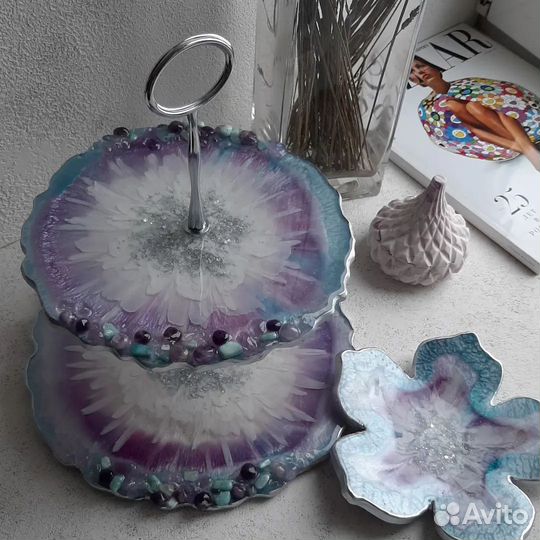 Ваза фруктовница из эпоксидной смолы