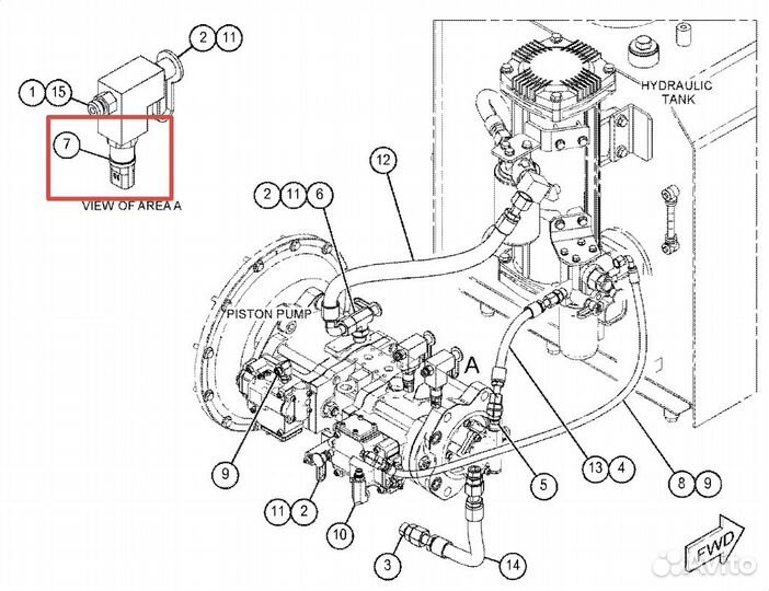 Датчик давления гидравлики Cat 320 312 324