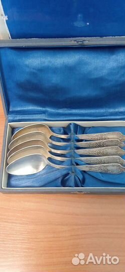 Серебряные десертные и чайные ложки 875 проба