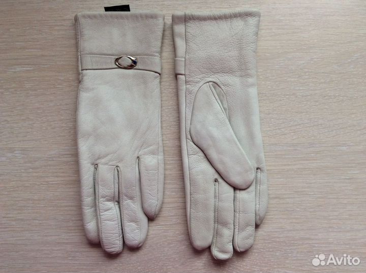 Перчатки женские кожаные