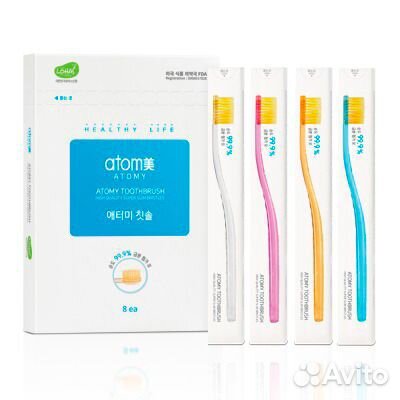 Зубные щетки Атоми с золотым напылением