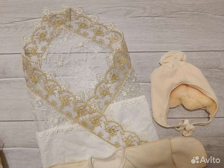 Комплект на выписку из роддома весна/осень 5 предм