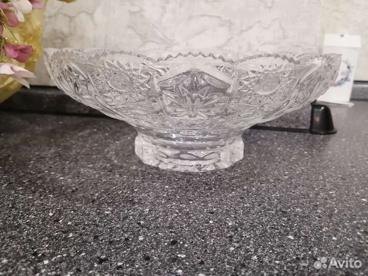 Ваза для фруктов на ножке СССР