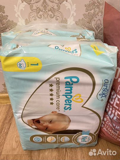 Подгузники pampers premium care 1