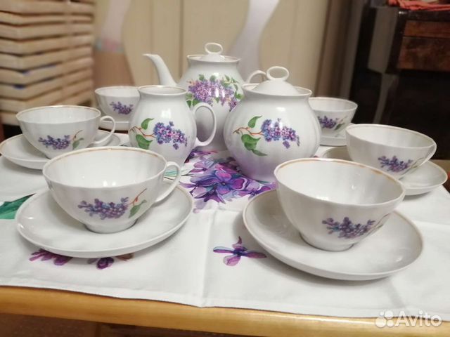 Чайный сервиз сирень дулево
