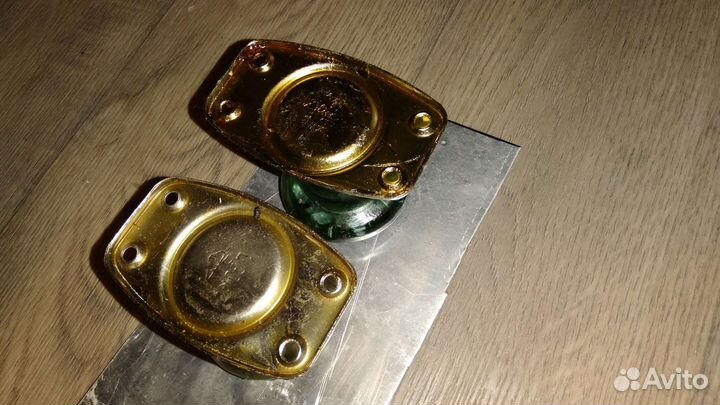 Ручки дверные СССР стеклянные прозрачные 25 пар