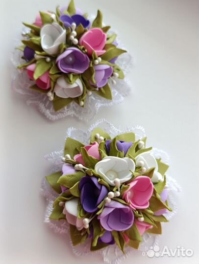 Резиночки для волос ручной работы