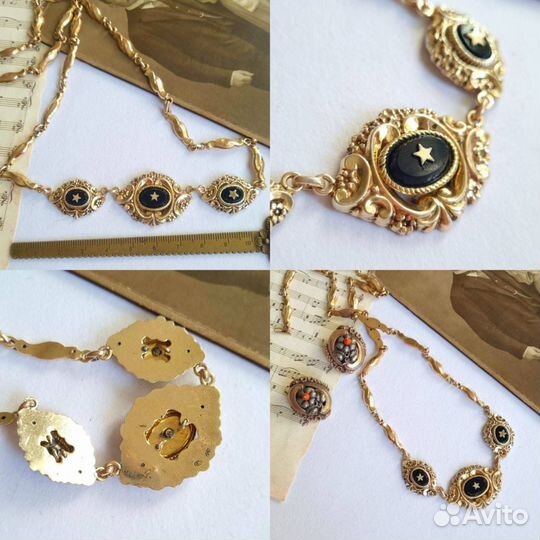 Колье ожерелье бидермайер