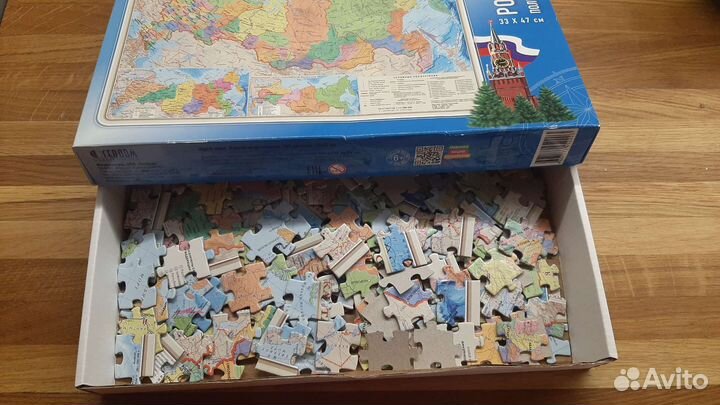 Карта-пазл. Россия политическая 260 деталей