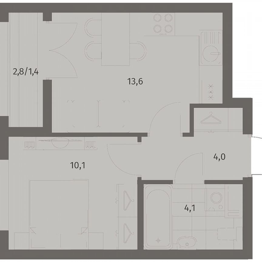 1-к. квартира, 33,2 м², 9/11 эт.