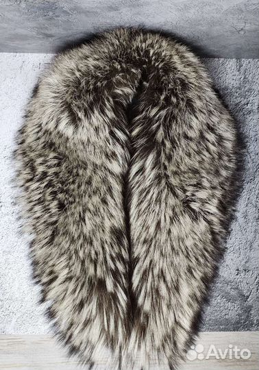 Меховой воротник чернобурка