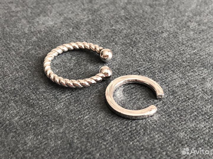 Серьги кафы серебро