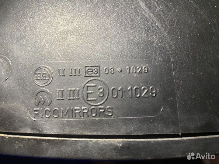 Полотно от зеркала заднего вида, поворотник Фиат