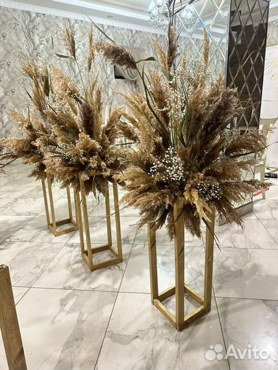 Свадебный декор, сухоцветы, стойки